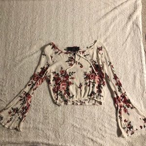 Long sleeve crop top; Size small